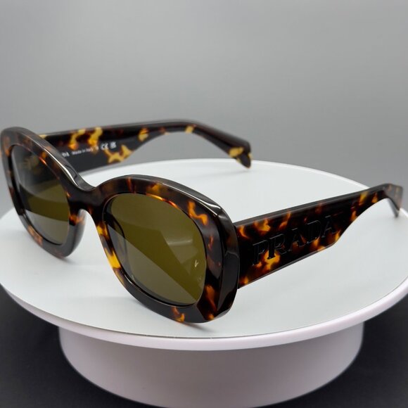 Prada Sunglasses SPR A13 VAU-01T Honey Brown Tortoise 54 23 145 Case Cloth - Picture 4 of 13